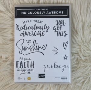 Stampin' Up! Ridiculously Awesome Cling Stamp Set Retired